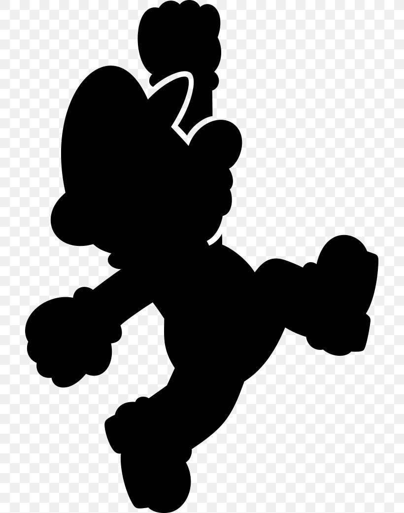 Super Mario Bros. Luigi Super Mario Run New Super Mario Bros, PNG, 717x1041px, Mario Bros, Black, Black And White, Hand, Human Behavior Download Free