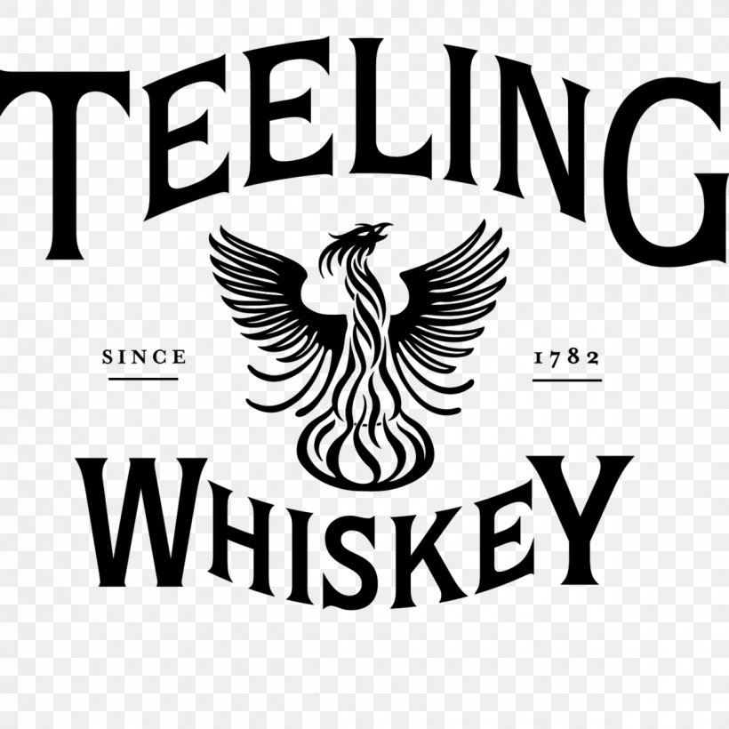 Teeling Distillery Irish Whiskey Teeling Single Grain Whiskey Logo, PNG, 1200x1200px, Teeling Distillery, Bird, Black, Black And White, Brand Download Free