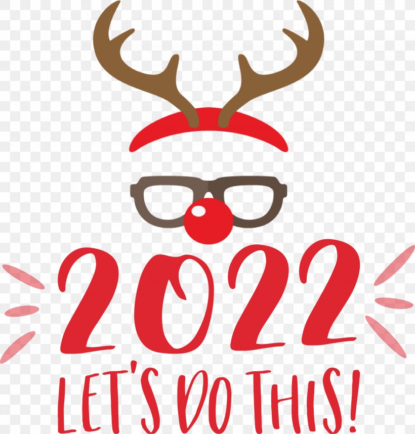 2022 New Year 2022 New Start 2022 Begin, PNG, 2866x3000px, Reindeer, Antler, Character, Christmas Day, Geometry Download Free