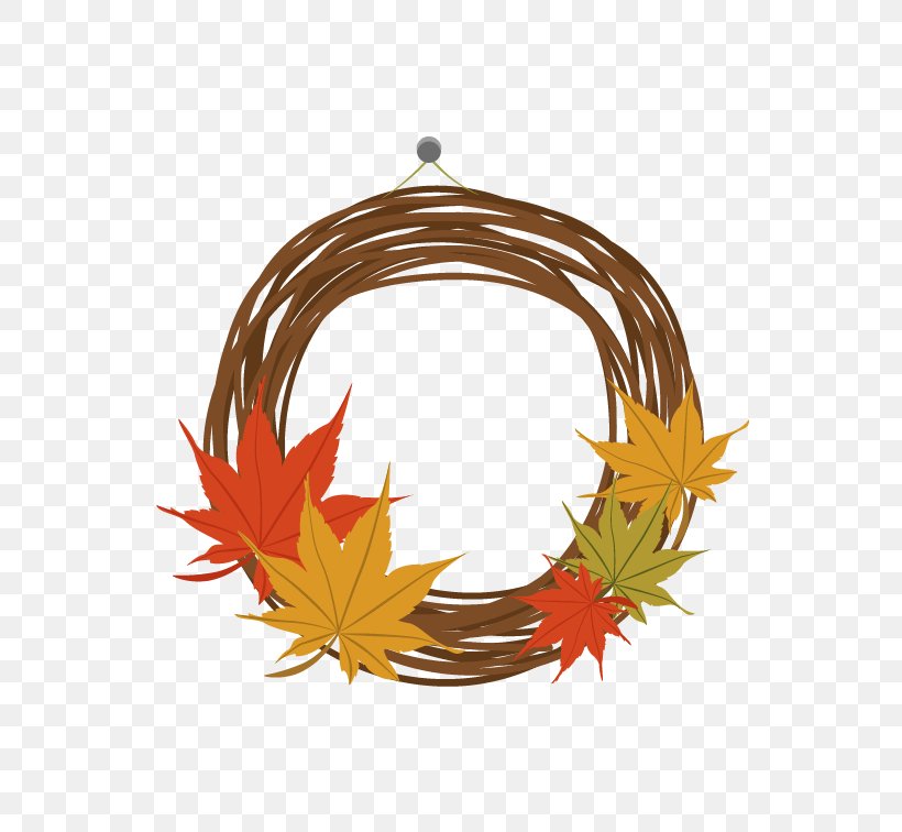Leaf Autumn Wreath Computer File, PNG, 725x756px, Leaf, Autumn, Garland, Illustration, Orange Download Free