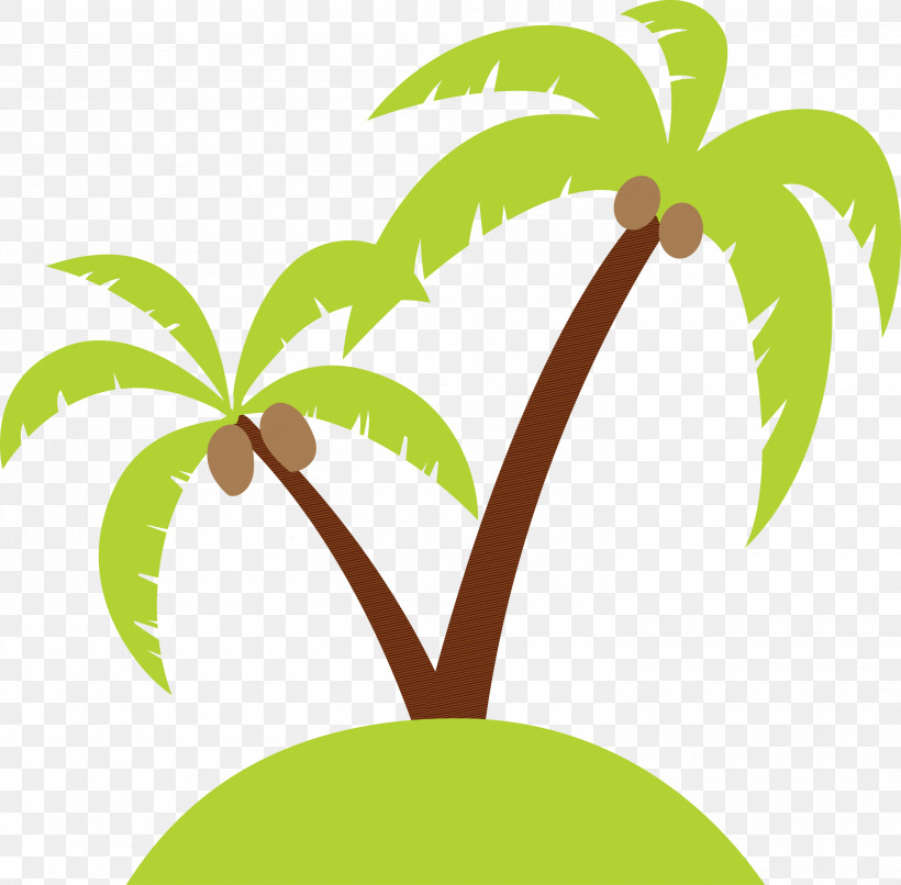 Palm Trees, PNG, 3000x2951px, Palm Tree, Beach, Biology, Cartoon Tree, Fruit Download Free