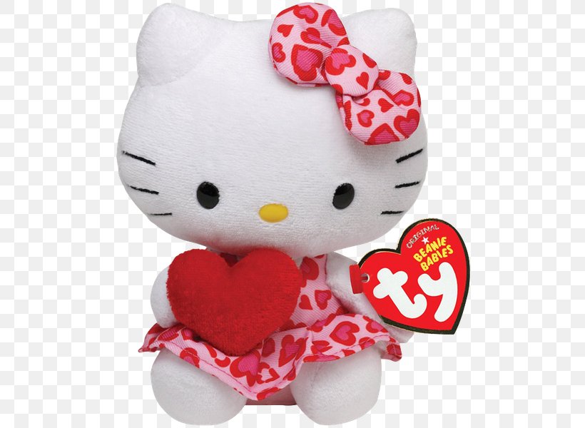 Hello Kitty Ty Inc. Beanie Babies Stuffed Animals & Cuddly Toys, PNG, 506x600px, Watercolor, Cartoon, Flower, Frame, Heart Download Free