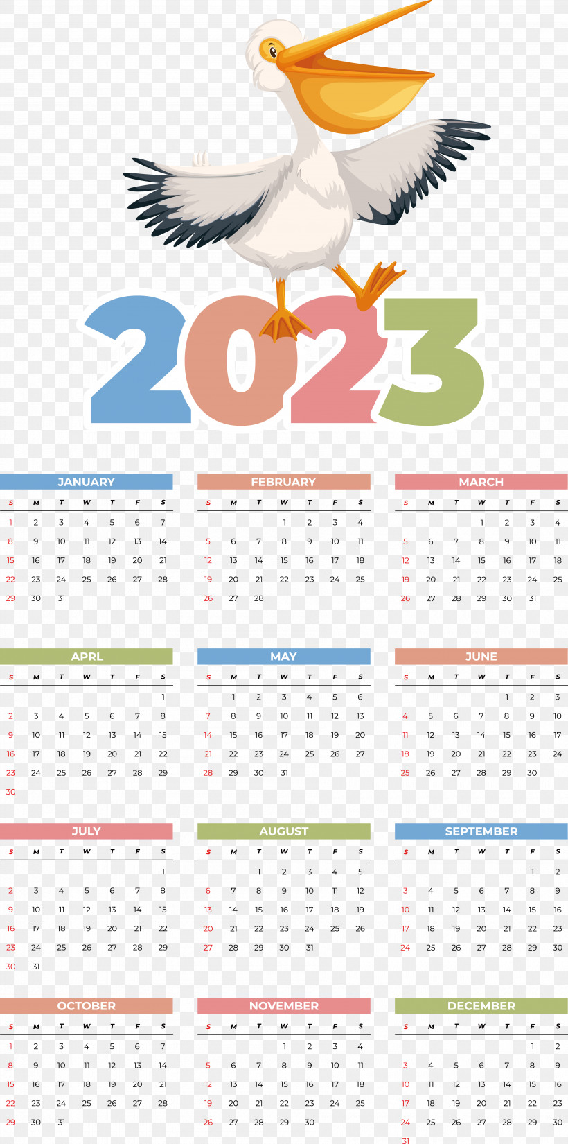 Calendar 2023 Vector 2022, PNG, 3580x7206px, Calendar, Drawing, Free, March, May Download Free