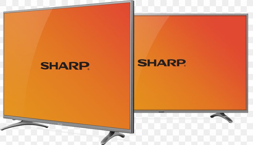 High-definition Television Sharp Corporation 1080p 4K Resolution LED-backlit LCD, PNG, 936x538px, 4k Resolution, Highdefinition Television, Advertising, Brand, Display Device Download Free