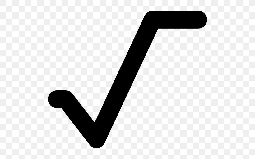 Square Root Radical Symbol Mathematics Square Number N</i>th Root, PNG, 512x512px, Square Root, Black, Black And White, Cube Root, Expression Download Free