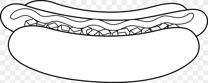 Hot Dog Chili Dog Black And White Clip Art, PNG, 7887x3179px, Hot Dog, Area, Author, Black And White, Body Jewelry Download Free