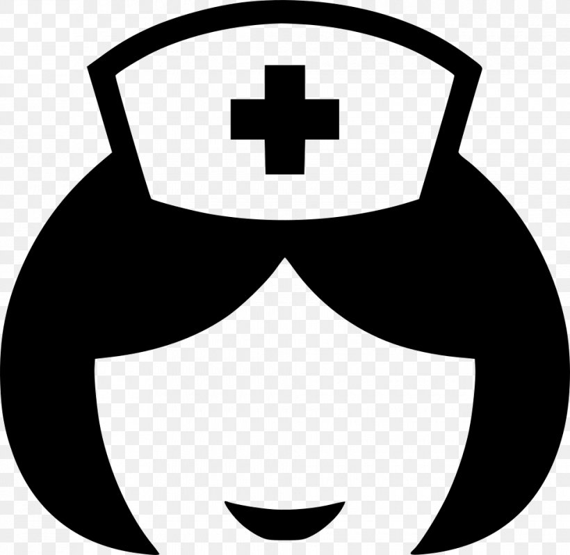 nurse black and white clipart