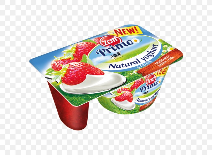 Strawberry Zott Milk Yoghurt Dessert, PNG, 600x600px, Strawberry, Cream, Cuisine, Dairy Product, Dessert Download Free