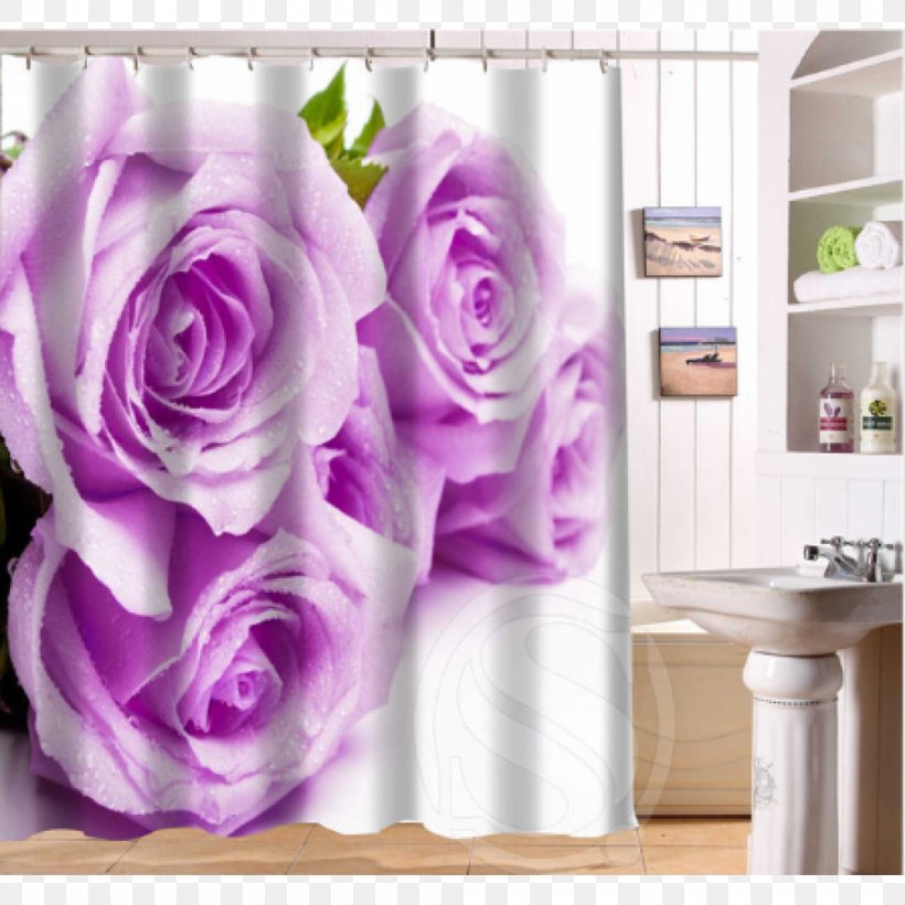 Curtain Garden Roses Window Douchegordijn Bathroom, PNG, 1000x1000px, Curtain, Artificial Flower, Bathroom, Bedroom, Cabinetry Download Free