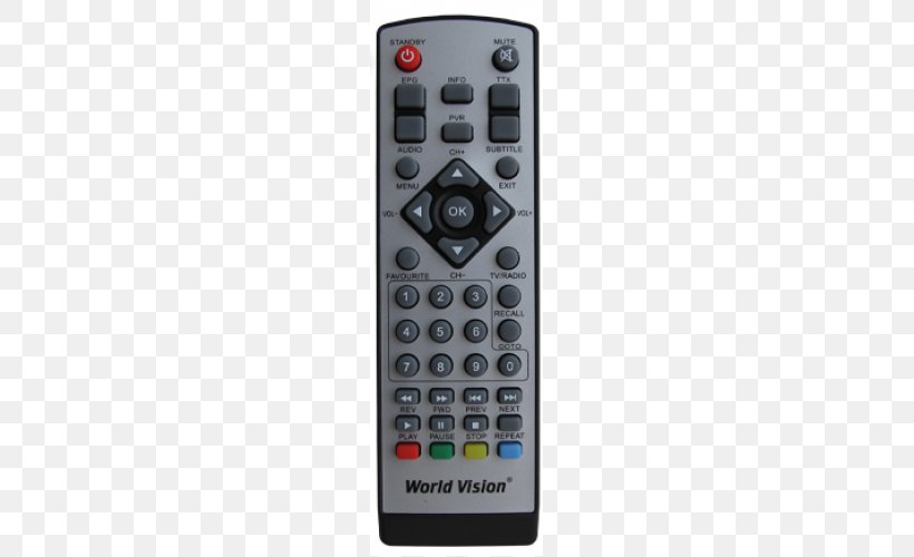 Remote Controls Electronics Television DVB-T2 Set-top Box, PNG, 500x500px, Remote Controls, Cellular Network, Digital Data, Digital Video Broadcasting, Electronic Device Download Free