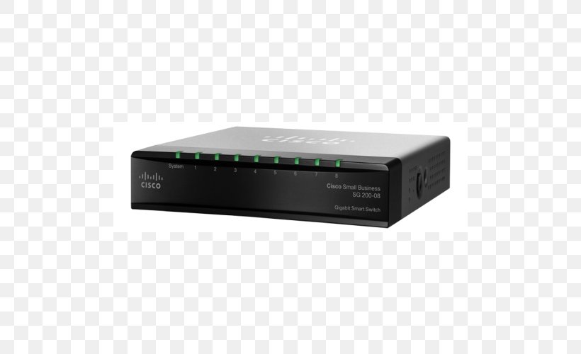 Network Switch Cisco SG200 Gigabit Ethernet Cisco Systems Port, PNG, 500x500px, Network Switch, Audio Receiver, Category 5 Cable, Category 6 Cable, Cisco Download Free