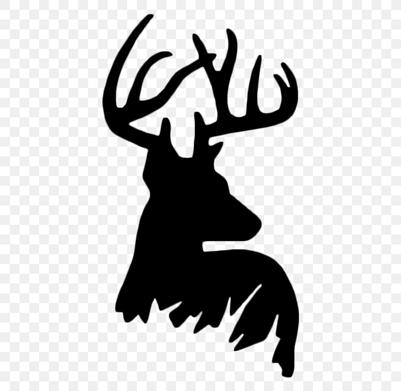 White-tailed Deer Reindeer Silhouette Clip Art, PNG, 465x800px, Deer, Antler, Art, Artwork, Black Download Free