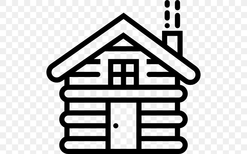 Log Cabin Icon Design, PNG, 512x512px, Log Cabin, Area, Black And White, Brand, Building Download Free