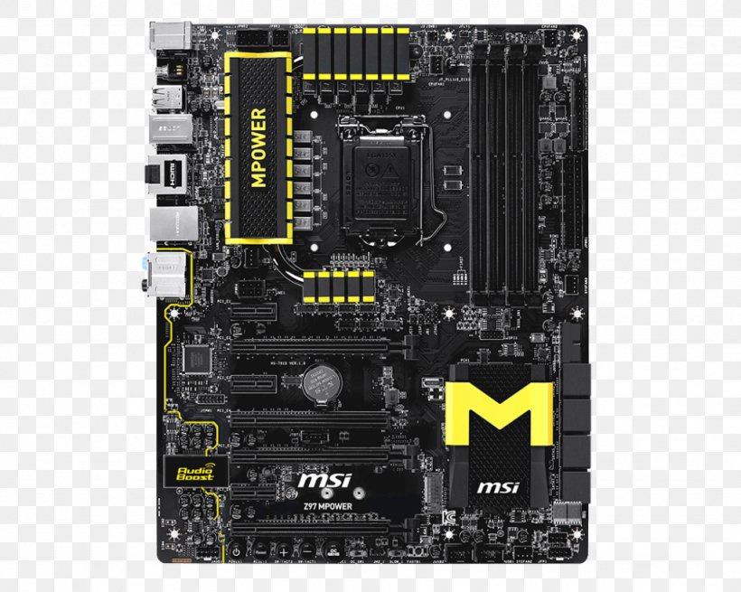 Motherboard Intel Central Processing Unit LGA 1150 Micro-Star International, PNG, 1024x819px, Motherboard, Atx, Central Processing Unit, Computer Component, Computer Hardware Download Free
