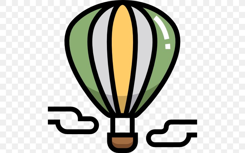 Hot Air Balloon Vehicle Line Clip Art, PNG, 512x512px, Hot Air Balloon, Artwork, Balloon, Green, Vehicle Download Free