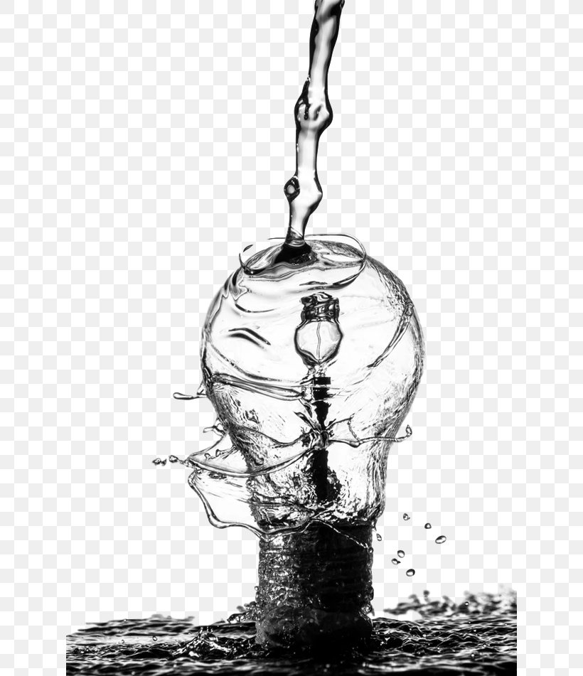 Incandescent Light Bulb LED Lamp Lighting, PNG, 634x951px, Incandescent Light Bulb, Blackandwhite, Drawing, Drinking Water, Drinkware Download Free