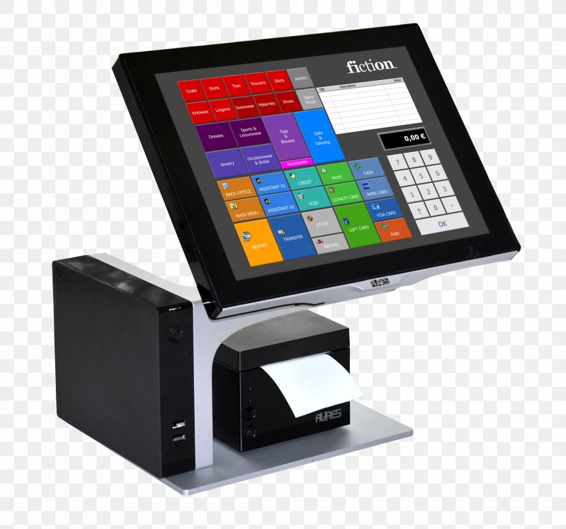 Cash Register Touchscreen Point Of Sale Computer Software Operating Systems, PNG, 2380x2226px, Cash Register, Barcode Scanners, Computer Software, Computer Terminal, Display Device Download Free
