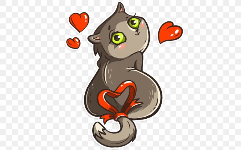 Cat Telegram Sticker Animal Clip Art, PNG, 512x512px, Watercolor, Cartoon, Flower, Frame, Heart Download Free