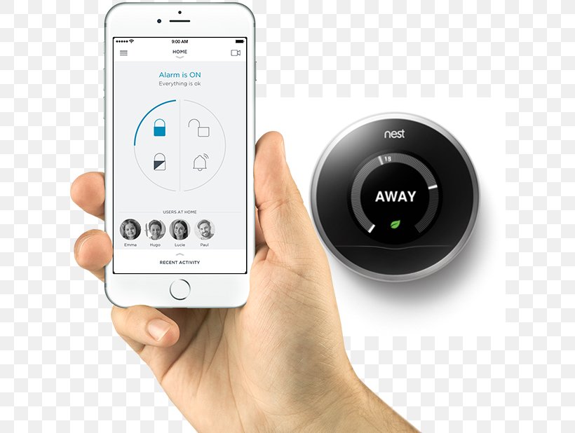 Nest Labs Nest Learning Thermostat Somfy Mobile App, PNG, 622x618px, Nest Labs, Alarm Device, Communication Device, Computer Software, Electronic Device Download Free