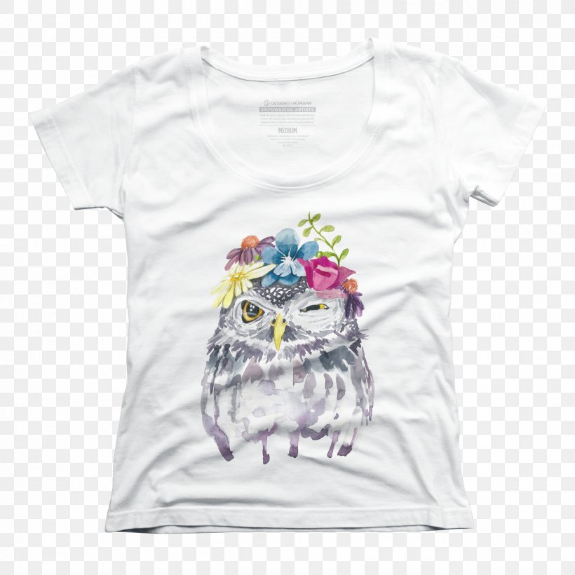 Printed T-shirt Clothing Sleeveless Shirt, PNG, 2400x2400px, Tshirt, Bird, Bird Of Prey, Clothing, Design By Humans Download Free