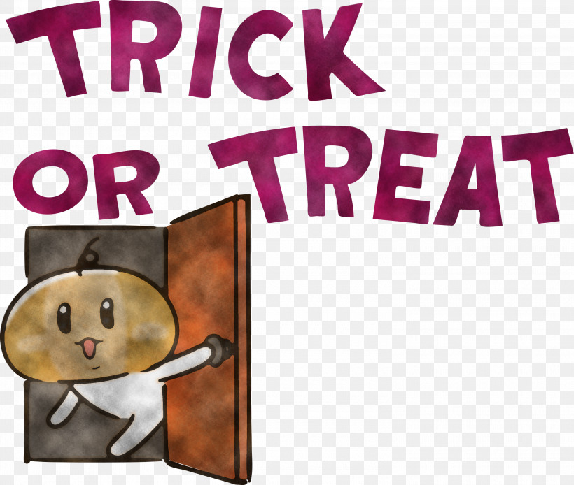 TRICK OR TREAT Halloween, PNG, 3000x2541px, Trick Or Treat, Biology, Cartoon, Halloween, Meter Download Free