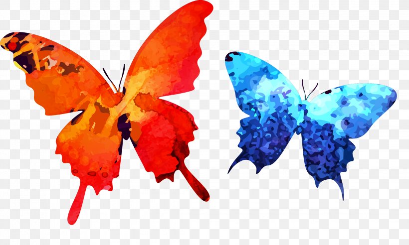 Butterfly Watercolor Painting, PNG, 2244x1347px, Butterfly, Arthropod, Color, Creative Work, Designer Download Free