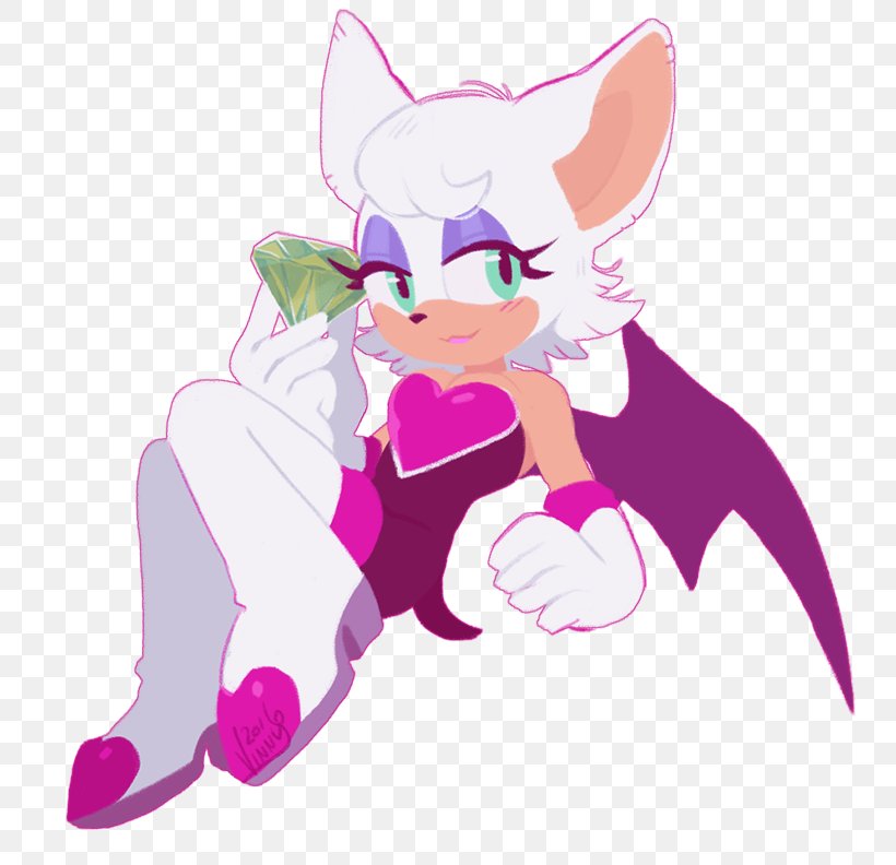 Cat Rouge The Bat Drawing Sonic The Hedgehog, PNG, 800x792px, Watercolor, Cartoon, Flower, Frame, Heart Download Free