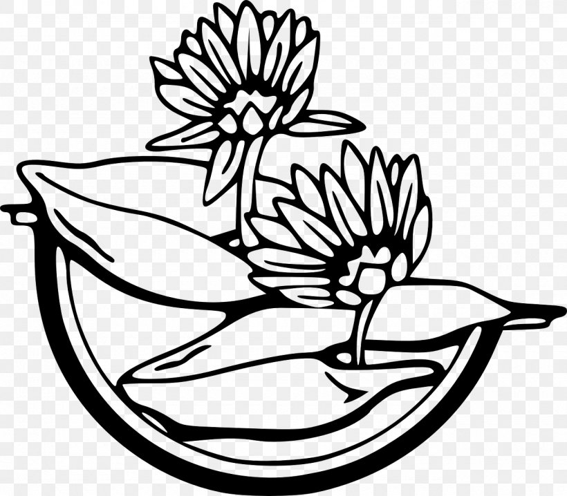 Water Lilies White Water-Lily Clip Art, PNG, 1280x1122px, Water Lilies, Art, Artwork, Black And White, Cut Flowers Download Free