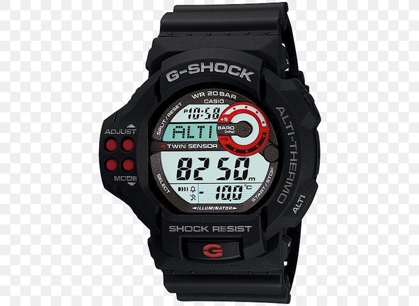 G-Shock Shock-resistant Watch Casio Illuminator, PNG, 500x600px, Gshock, Altimeter, Barometer, Brand, Casio Download Free