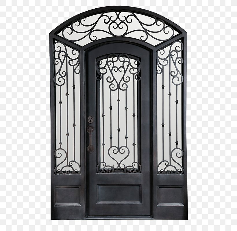 Door Acadian Iron Works Sidelight Thermal Break Stock, PNG, 520x800px, Door, Acadian Iron Works, Arch, Black And White, Gate Download Free