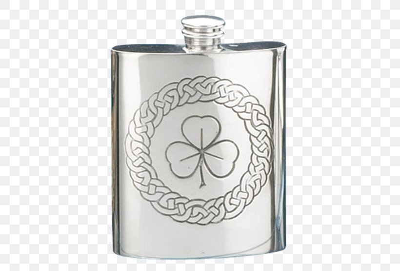 Hip Flask Shamrock Gift Pewter Ounce, PNG, 555x555px, Hip Flask, Beer Stein, Bottle, English Pewter, Flask Download Free