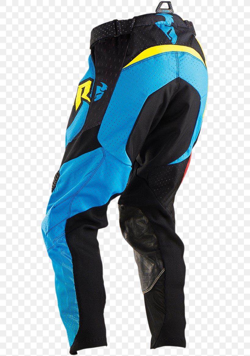 Pants Thor Malang Jersey Motorcycle Protective Clothing, PNG, 555x1164px, Pants, Azure, Black, Blue, Clothing Download Free