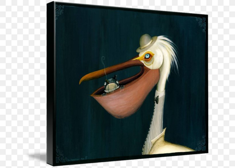 Pelican Picture Frames Gallery Wrap Beak Canvas, PNG, 650x586px, Pelican, Art, Beak, Canvas, Finger Download Free