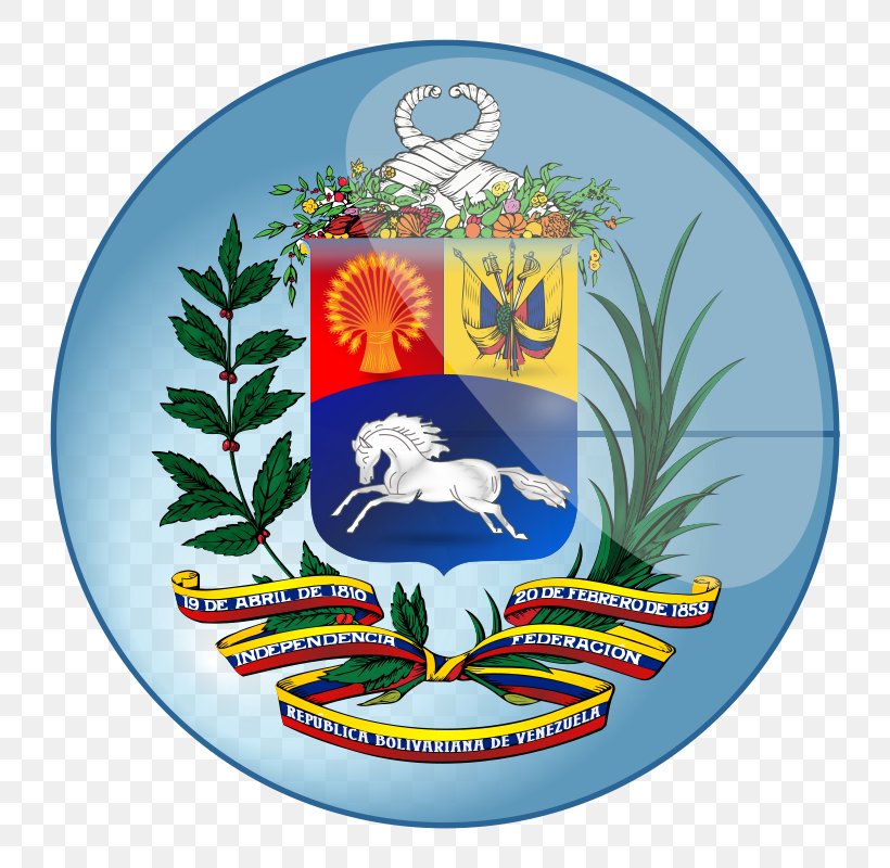 Coat Of Arms Of Venezuela Flag Of Venezuela National Symbols Of Venezuela, PNG, 800x800px, Venezuela, Christmas Decoration, Christmas Ornament, Coat Of Arms, Coat Of Arms Of Australia Download Free