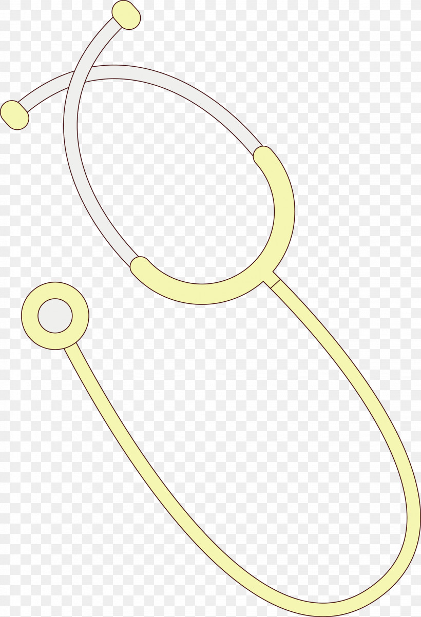 Stethoscope, PNG, 2046x3000px, Yellow, Human Body, Jewellery, Line, Stethoscope Download Free