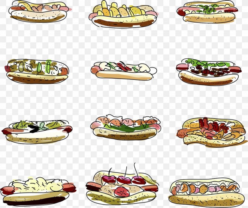 Fast Food Hot Dog Hamburger Breakfast Pizza, PNG, 1024x859px, Fast Food, Bread, Breakfast, Cake, Cuisine Download Free