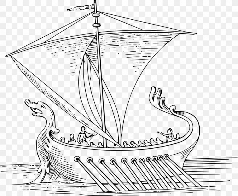 Coloring Book Ancient Rome Drawing Boat, PNG, 870x720px, Coloring Book, Aeneid, Ancient Rome, Artwork, Black And White Download Free