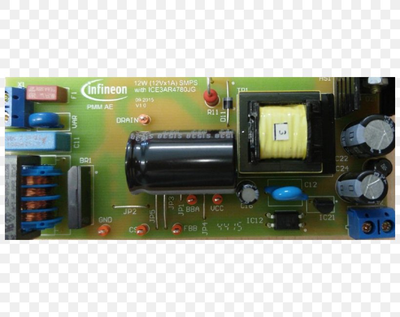 Electronics Accessory Switched-mode Power Supply Джерело живлення Printed Circuit Board, PNG, 800x650px, Electronics, Computer Hardware, Electronics Accessory, Hardware, Infineon Technologies Download Free