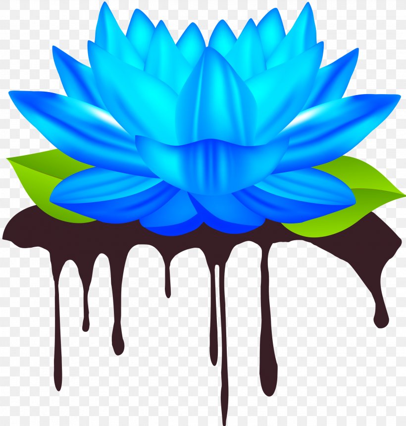 Egyptian Lotus Nelumbo Nucifera Flower Clip Art, PNG, 2591x2718px, Egyptian Lotus, Blue, Color, Electric Blue, Flower Download Free
