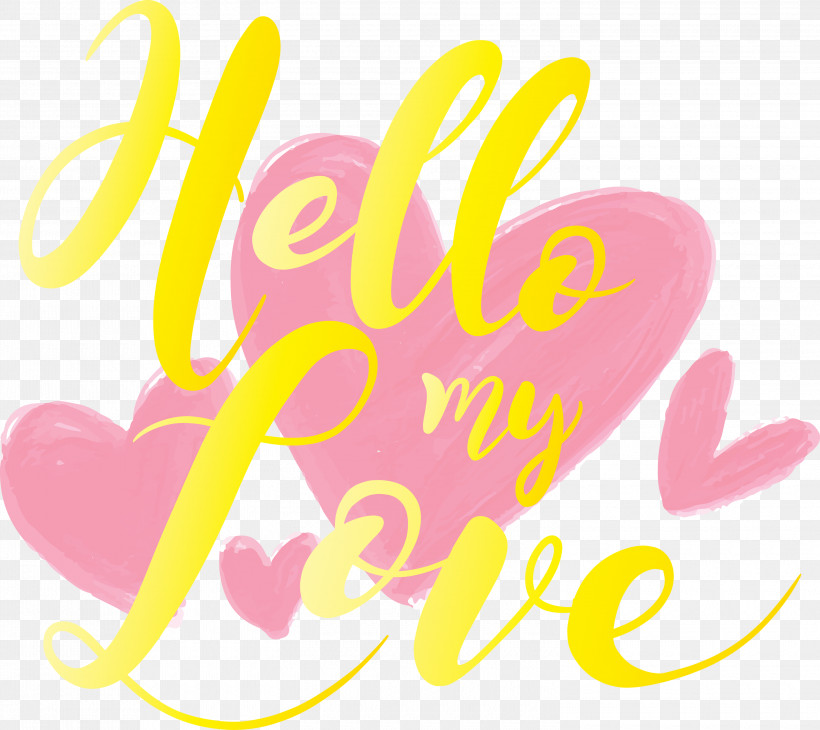 Valentines Day Hello My Love, PNG, 3000x2673px, Valentines Day, Heart, Hello My Love, Pink, Sticker Download Free