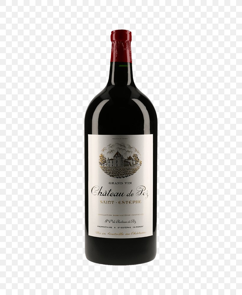 Château De Pez Wine Cabernet Sauvignon Saint-Estèphe AOC Merlot, PNG, 646x1000px, Wine, Alcoholic Beverage, Bordeaux Wine, Bottle, Cabernet Franc Download Free