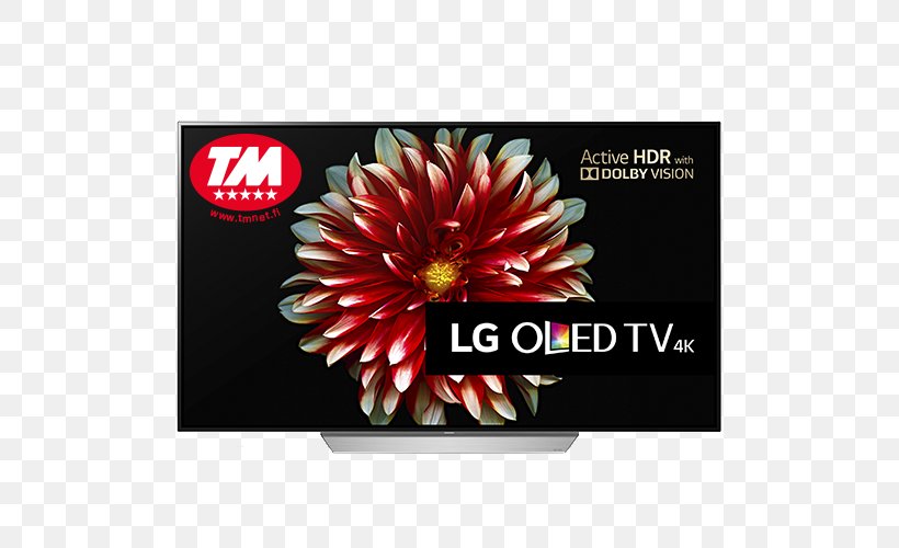 LG OLED-E7 4K Resolution Smart TV Television, PNG, 500x500px, 4k Resolution, Advertising, Brand, Chrysanths, Dahlia Download Free