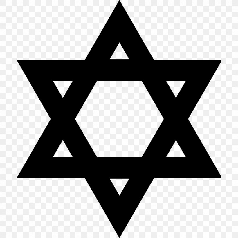 Star Of David Judaism Jewish Symbolism Religion, PNG, 1200x1200px, Star Of David, Area, Black And White, Brand, David Download Free