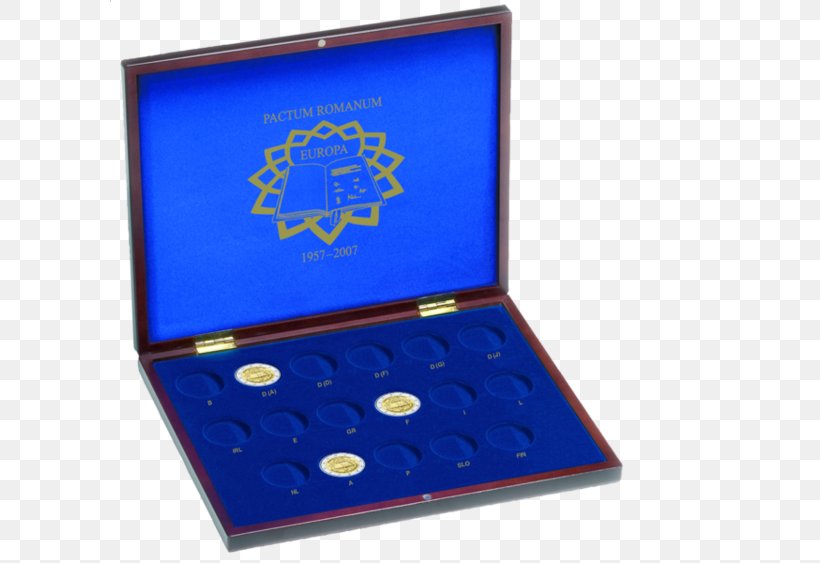 Treaty Of Rome 2 Euro Commemorative Coins 2 Euro Coin Euro Coins, PNG, 600x563px, 2 Euro Coin, 2 Euro Commemorative Coins, Treaty Of Rome, Blue, Box Download Free
