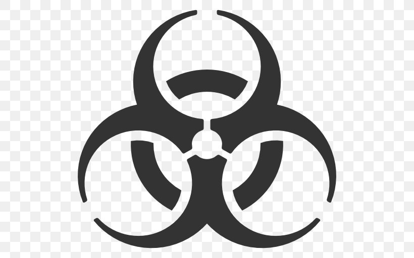 Biological Hazard Symbol, PNG, 512x512px, Biological Hazard, Artwork, Black And White, Chemical Hazard, Hazard Download Free