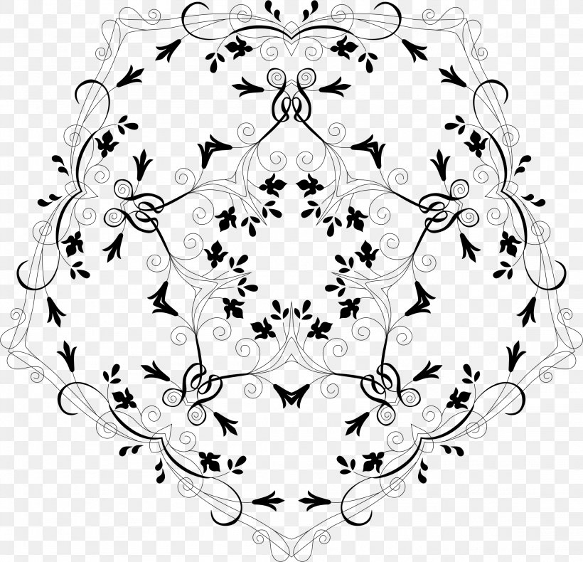 Black And White Photography Clip Art, PNG, 2304x2222px, Black And White, Area, Art, Black, Flora Download Free