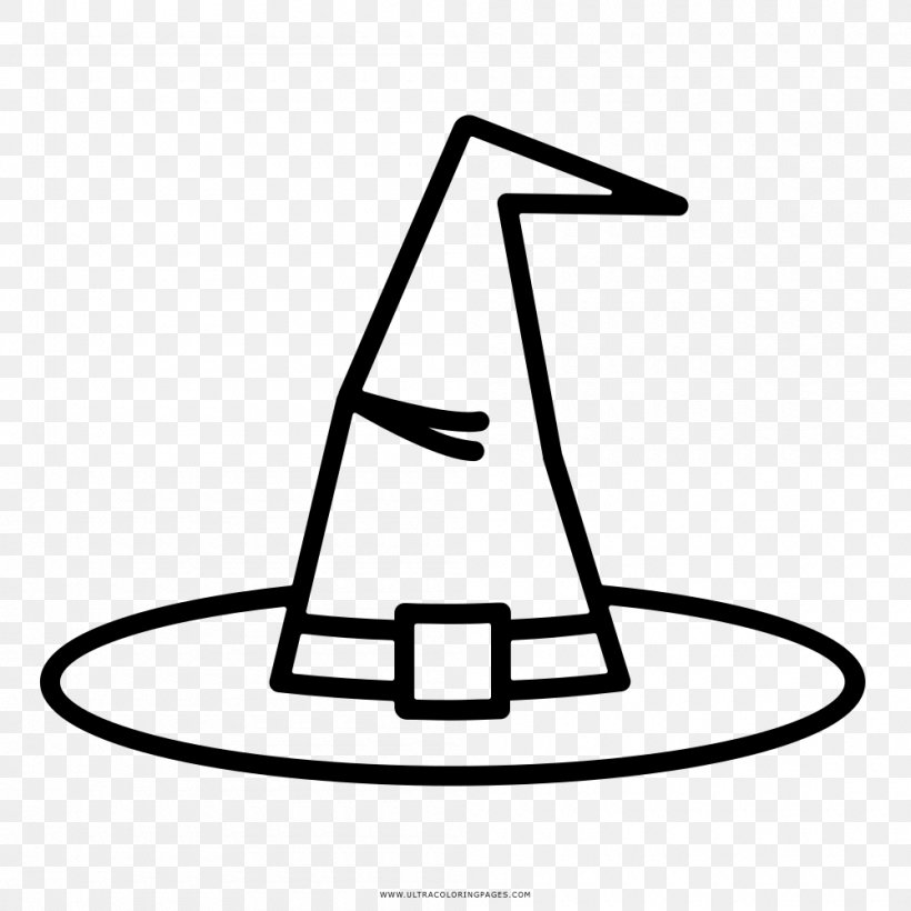 Coloring Book Drawing Witch Black And White Hat, PNG, 1000x1000px, Coloring Book, Area, Ausmalbild, Black And White, Child Download Free