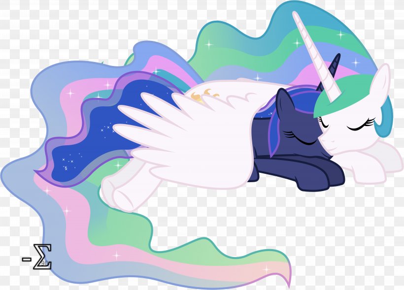 Princess Celestia Princess Luna Sleep Equestria, PNG, 8810x6330px, Watercolor, Cartoon, Flower, Frame, Heart Download Free