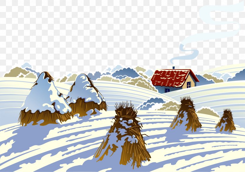 Snow Landscape Winter Illustration, PNG, 1674x1178px, Snow, Arctic, Art, Landscape, Log Cabin Download Free