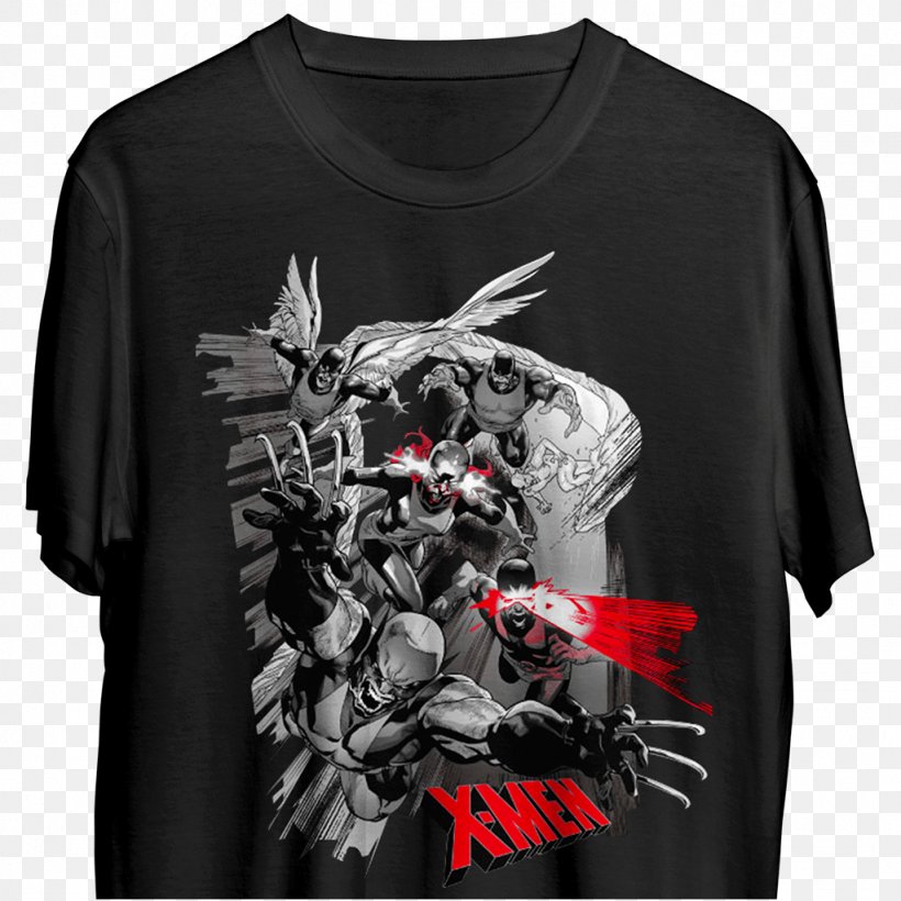 Long-sleeved T-shirt X-Men Wootbox Mutant, PNG, 1024x1024px, Tshirt, Active Shirt, Black, Brand, Clothing Download Free